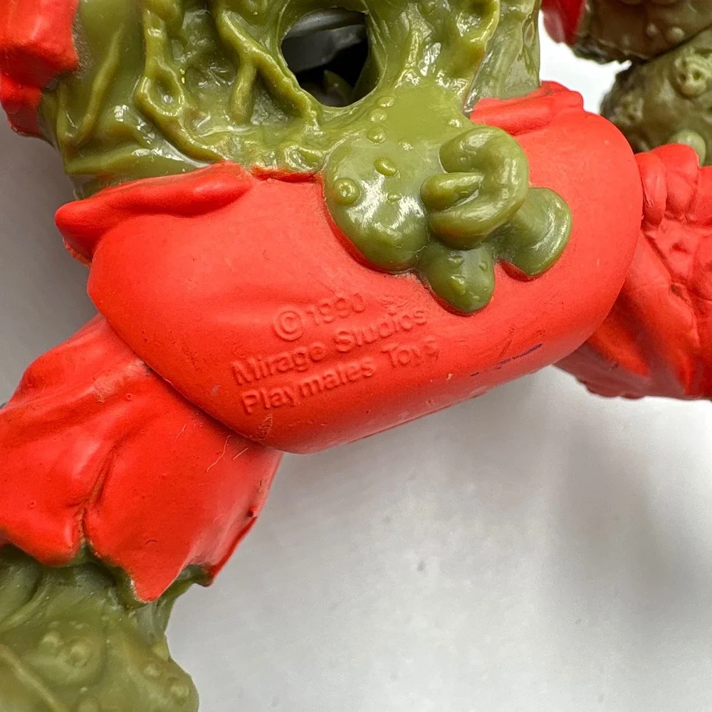 Playmates TMNT Muckman Action Figure 1990 Vintage Mutant Ninja Turtles Green Red